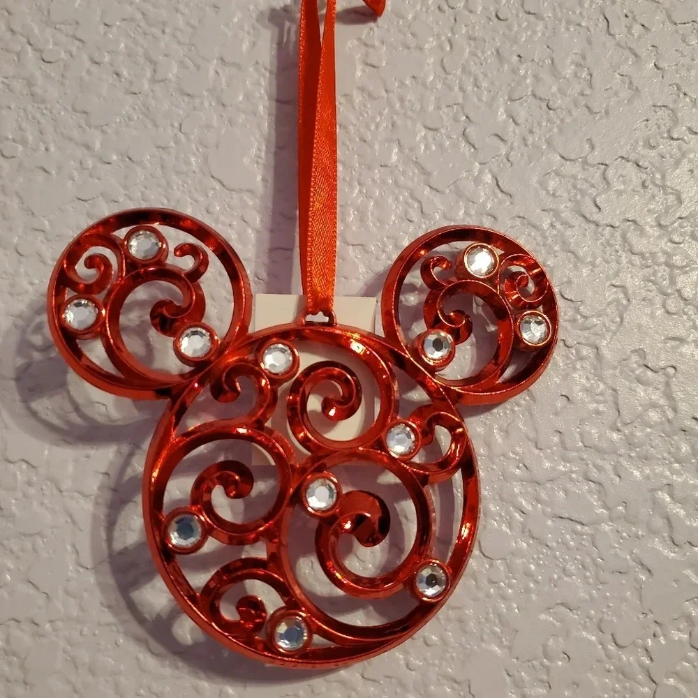 New Disney Mickey Mouse Icon Filigree Christmas Ornament Vintage